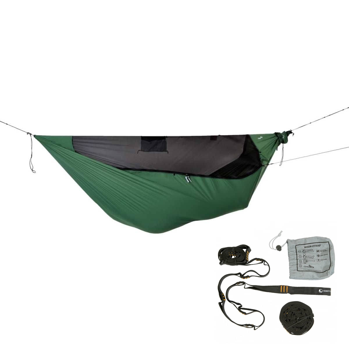 TICKET TO THE MOON Lightest Pro Hammock Haengematte Forest Green inkl. Moon Straps - TMLPROR51 TMSTRAP