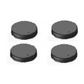 Ersatzteil UEBLER E1899 Schraubenabdeckungen fuer Abstandshalter mit Zahnband 1 Satz = 4 Stueck