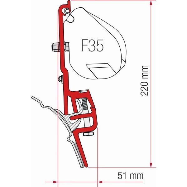 FIAMMA Adapter Kit VW T4 Brandrup fuer Markise F35 F45 F43 98655Z011