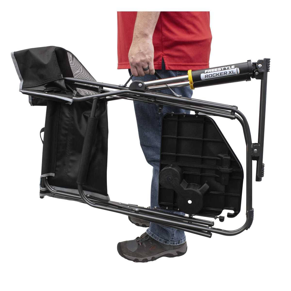 GCI faltbarer Schaukelstuhl Freestyle Rocker XL mit Seitentisch Black - 47110