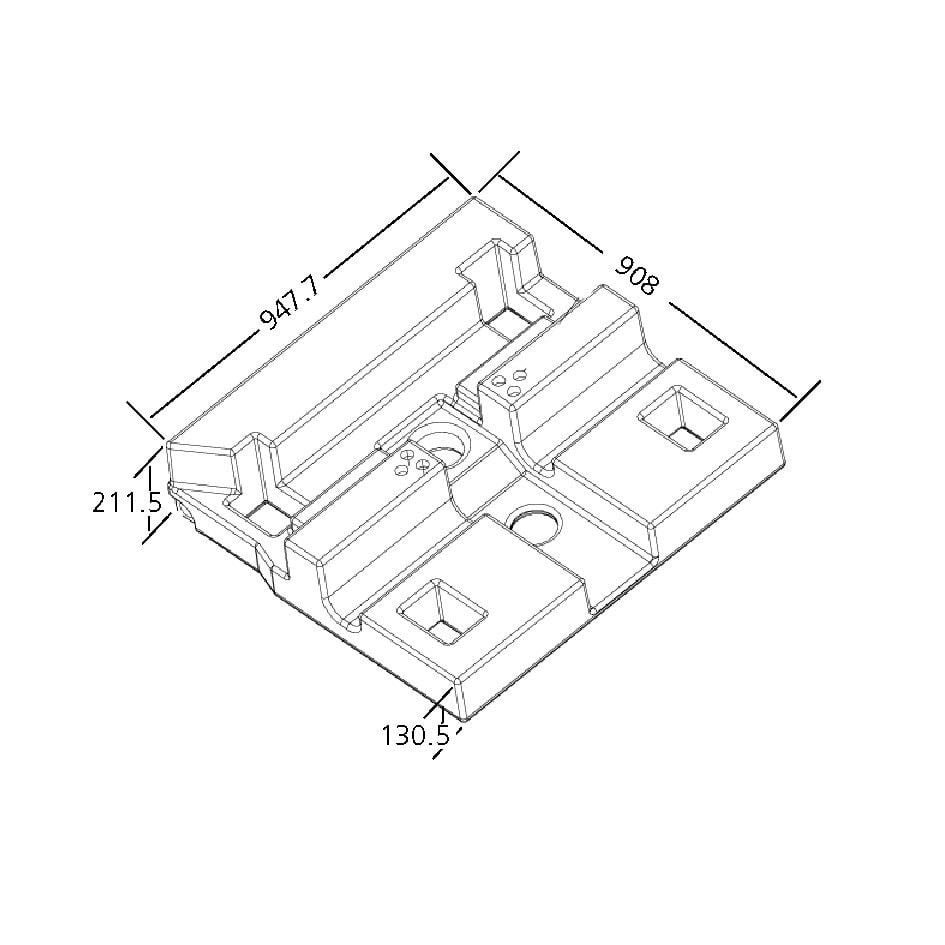 FUSION Abwassertank 93 L fuer Fiat Ducato - Citroen Jumper - Peugeot Boxer ab Bj- 07-2006- 94-8x90-8x21-2 cm – Hersteller-Art-Nr. EV2222