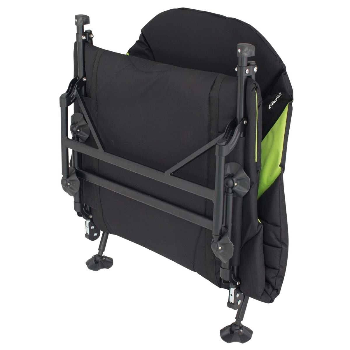 EuroTrail Campingliege Campingbett QUEEN 200 x 72 x 32 cm Schwarz-Lime - ETCF0083