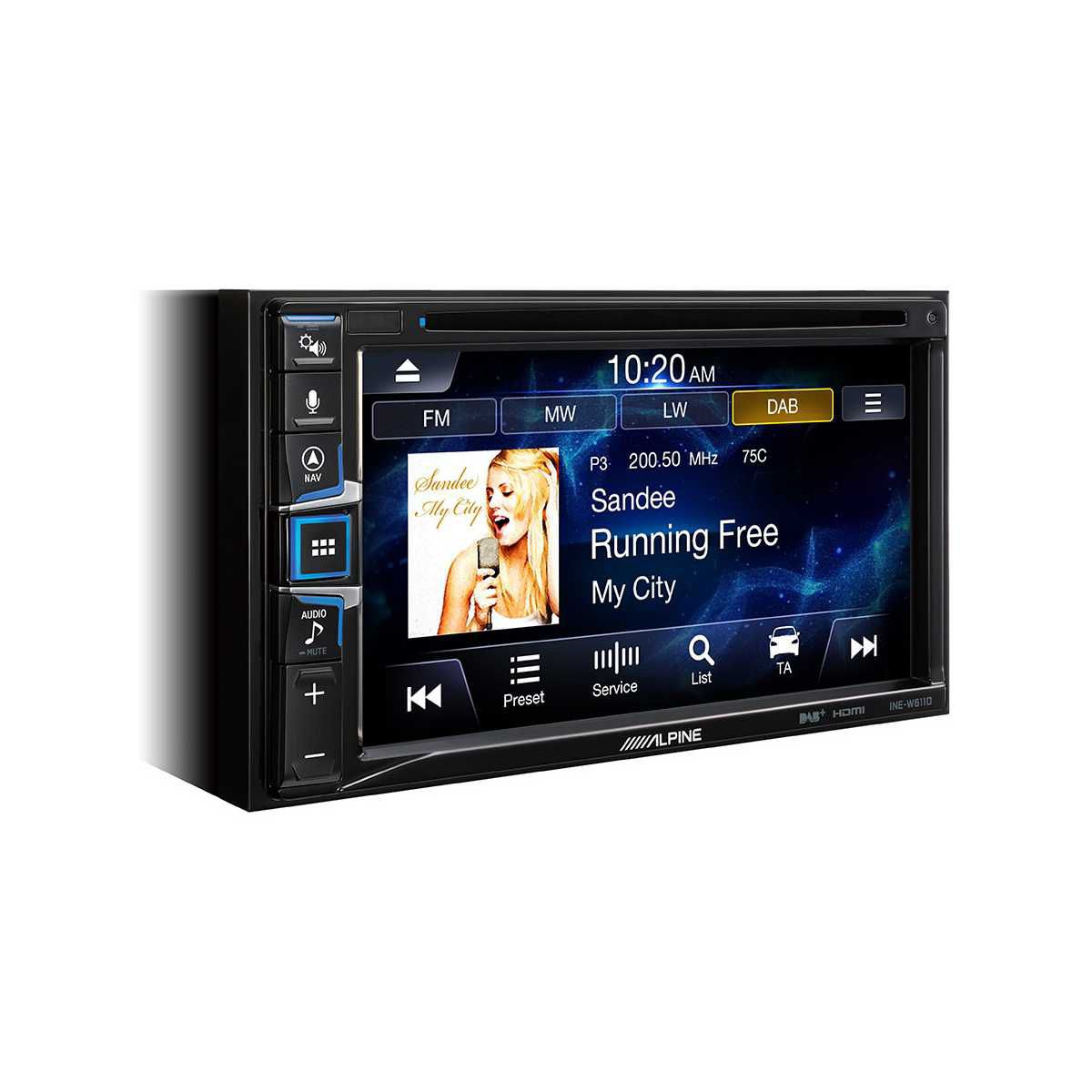 ALPINE 2-DIN-Navigationssystem fuer Reisemobile und LKWs INE-W611DC