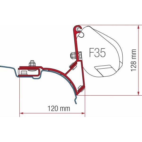 FIAMMA Adapter Kit VW T5 T6 Multivan Transporter ohne C-Schiene fuer Markise F35 98655Z004