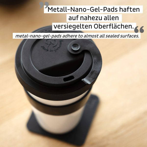 SILWY Porzellan TO GO CUP inkl. Untersetzer BLACK S038-1403-1-B