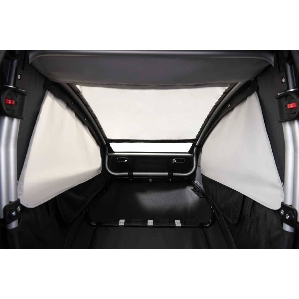 CROOZER Kinderfahrradanhaenger Kid Yuuna Moonlight Black Bundle mit Basic-Sitz - 121001025