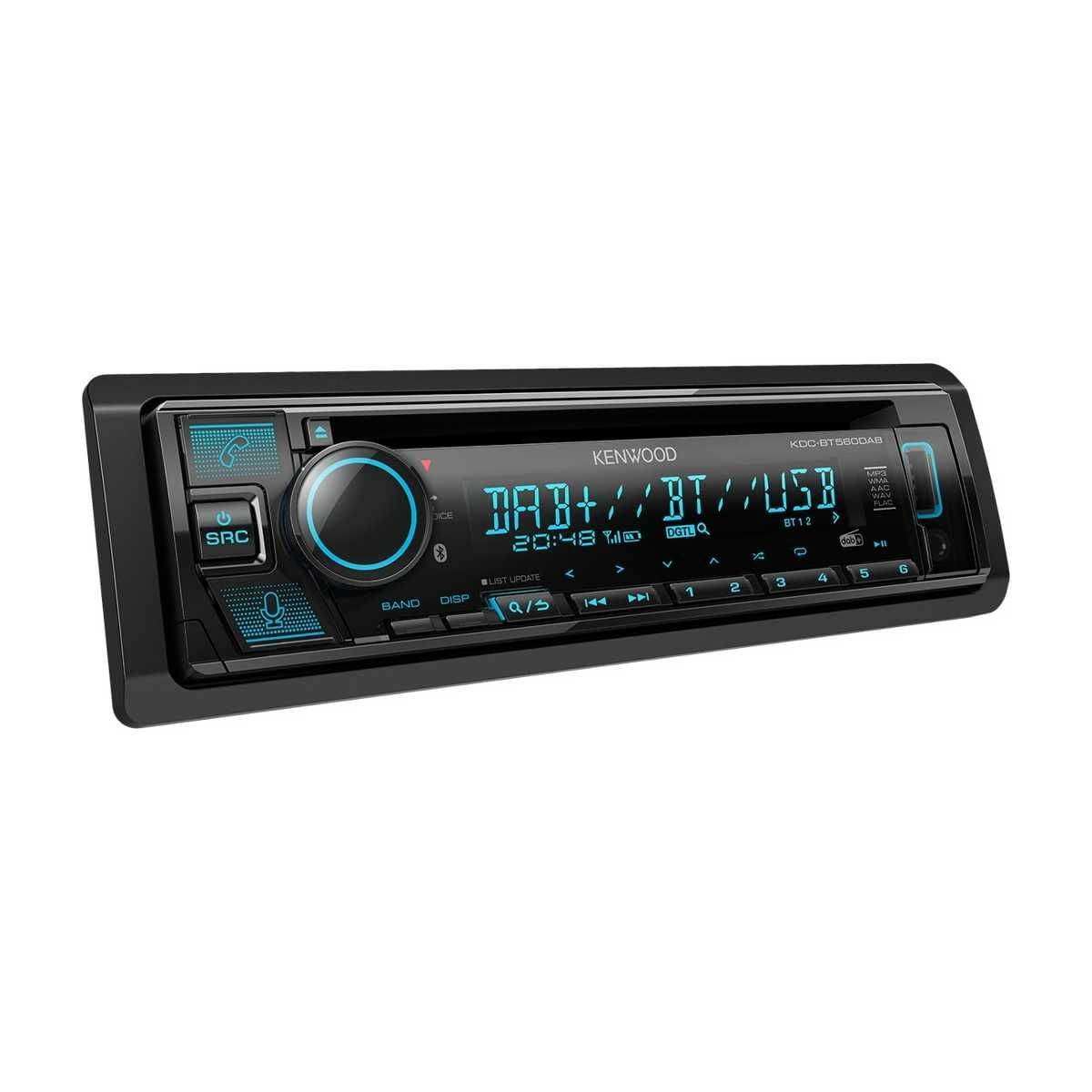 KENWOOD 1-DIN Autoradio mit CD-Laufwerk und roter Beleuchtung KDC-BT560DAB