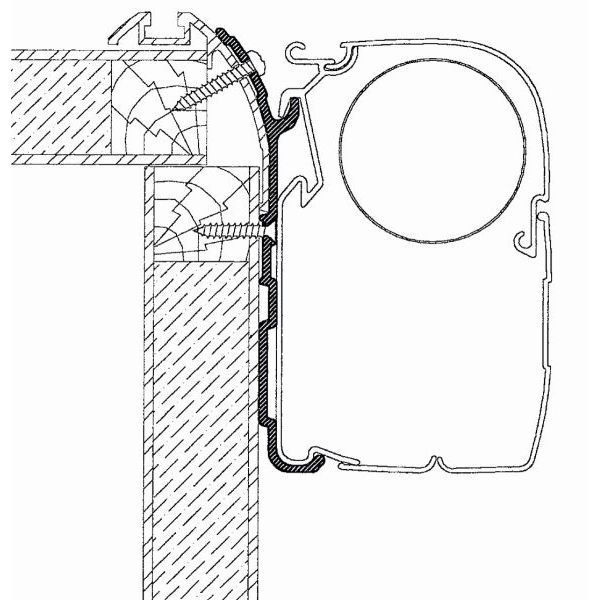 THULE Adapter Eura Mobil 300 cm fuer Markise 5200 50030007