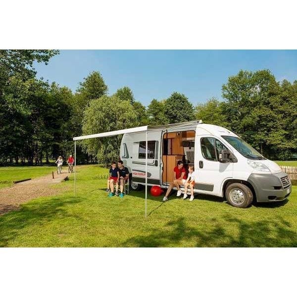 Markise FIAMMA F80 S 320 Royal grey Gehaeuse weiss inkl. Adapterkit Ford Transit H3 L3 ab 2014 - 07830B01R 98655Z145