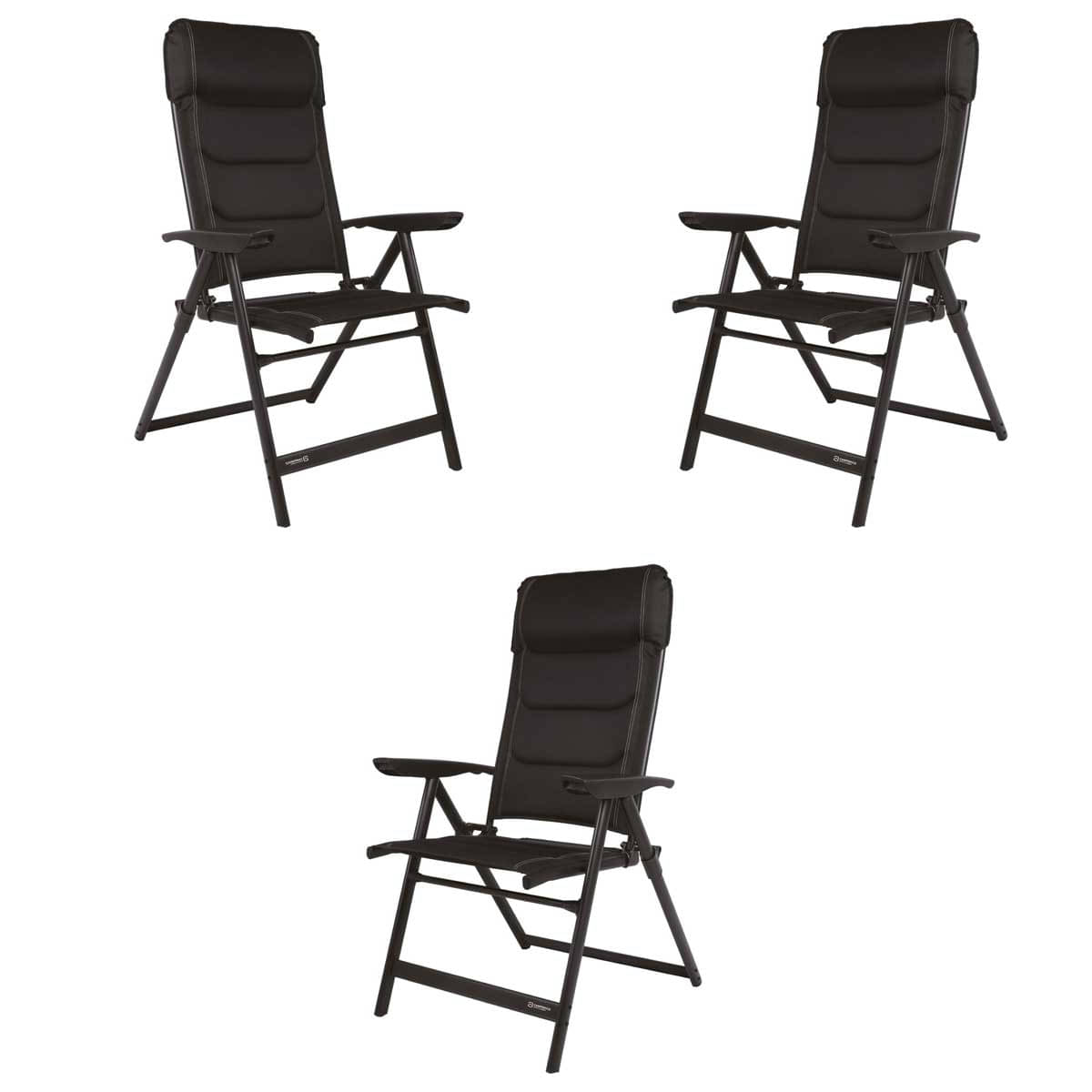 Set WESTFIELD Camperdice Evolution Stuhl schwarz 3 Stühle Set WESTFIELD Camperdice Evolution schwarz 3 Stuehle