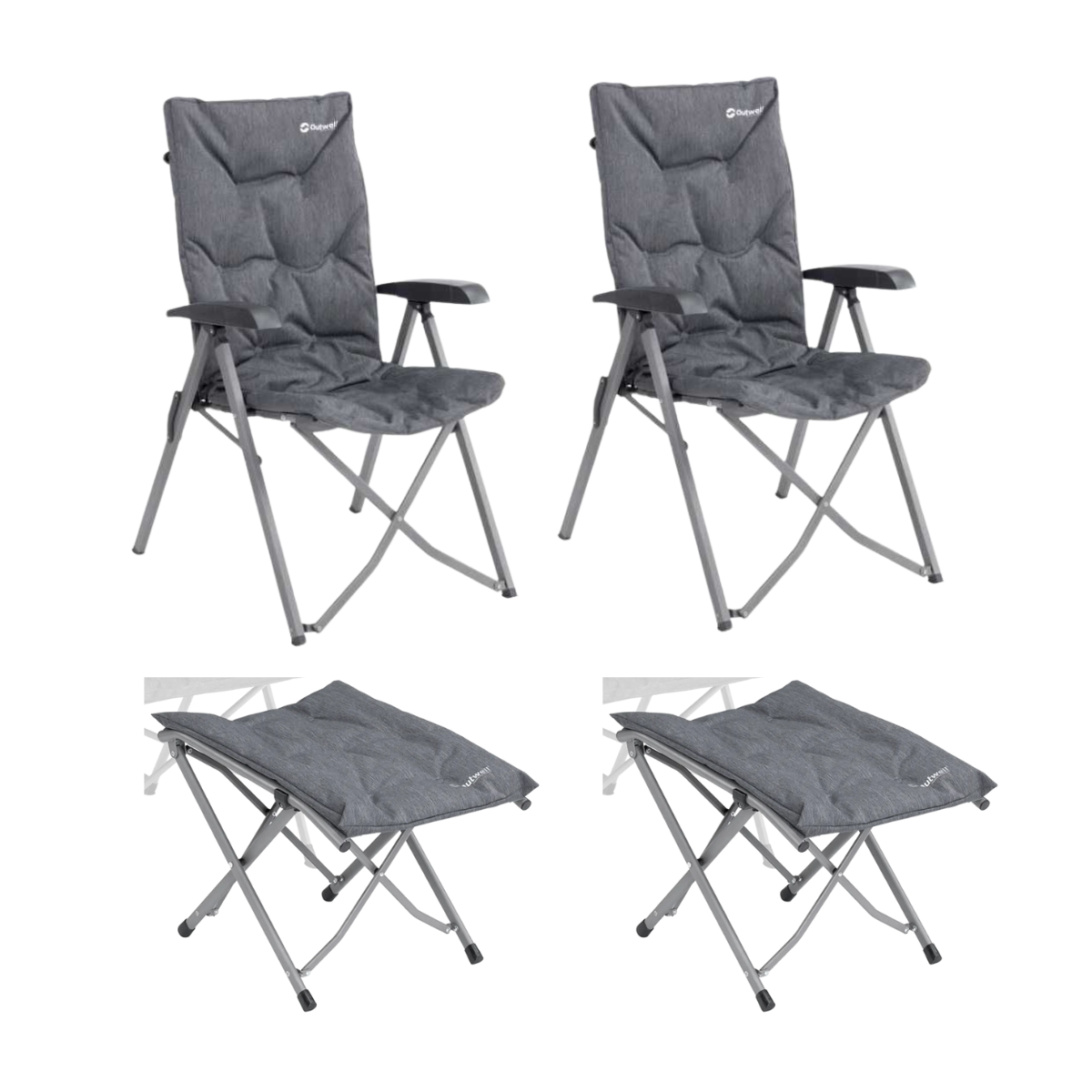 Outwell Faltstuhl Yellowstone Lake mit Beinauflage Trinity Lake 2er-Set - 470418 470417