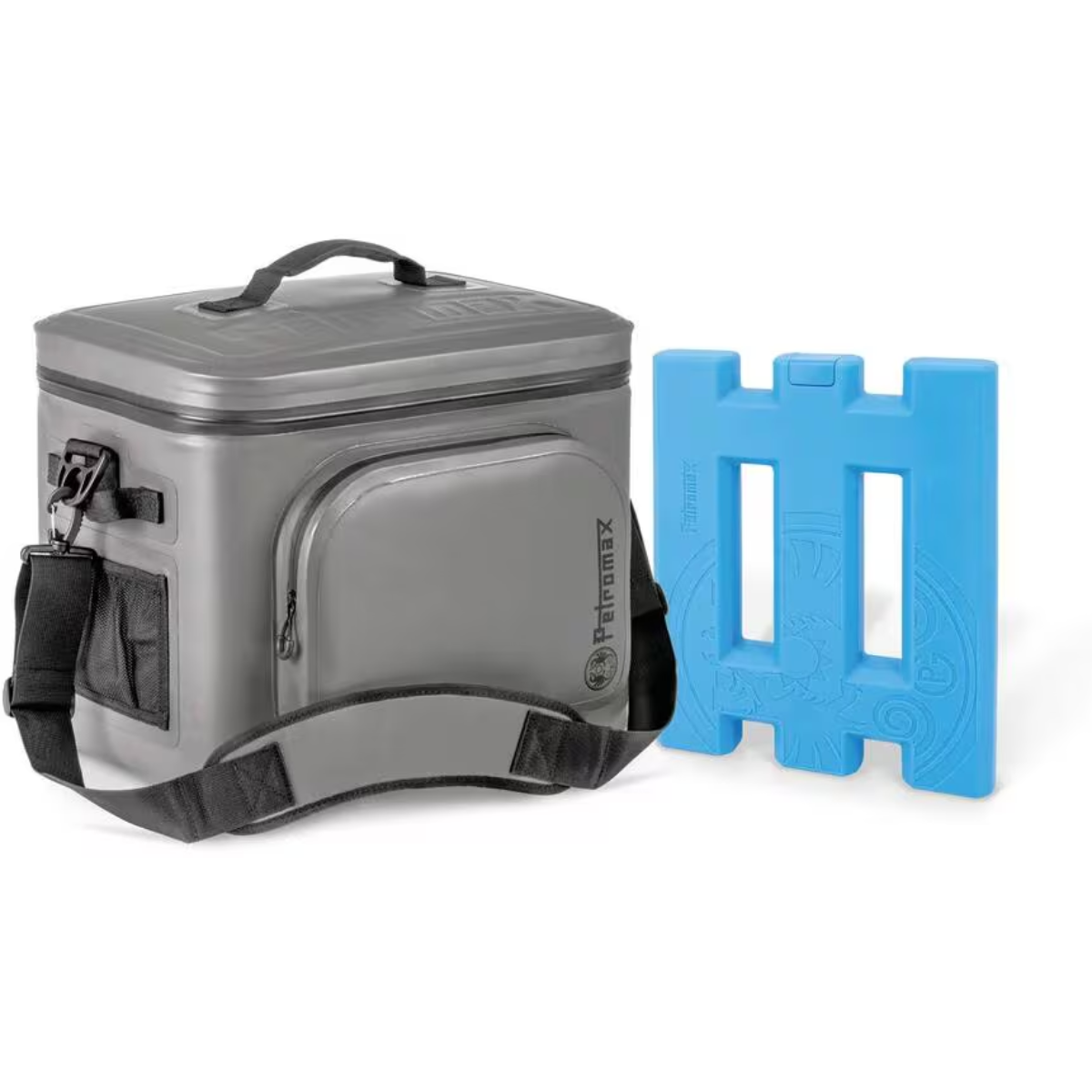 PETROMAX Kuehltasche 22 Liter grau mit Kuehlakku 210 mm - Aktionsset - BAG22-G-SET-210