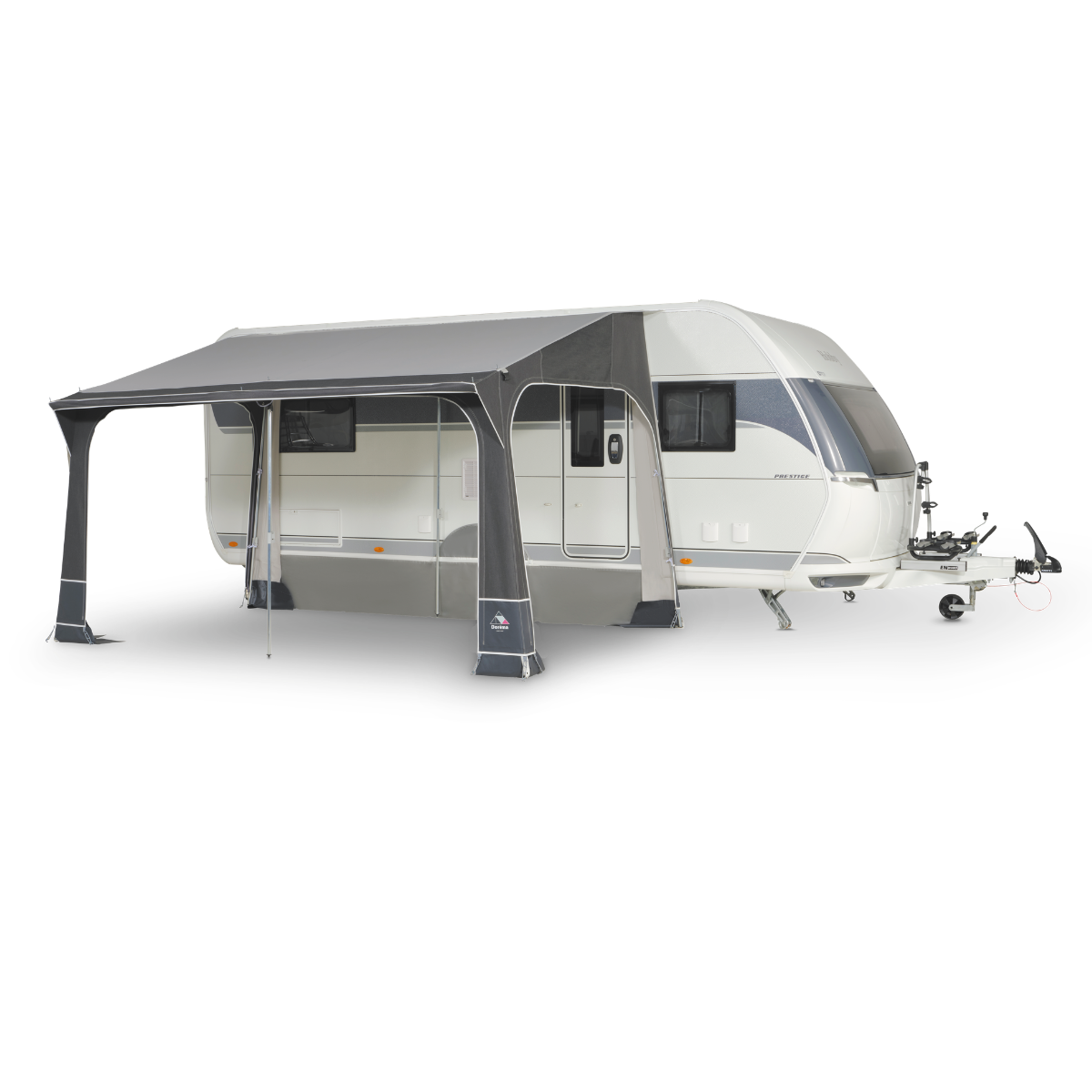 DOREMA Teil-Vorzelt QUARTZ 400 DLX- 400x240 cm- Anbauhoehe 235-255 cm- 25 mm Stahlgestaenge - 94 - S25 W 18 2 F PG