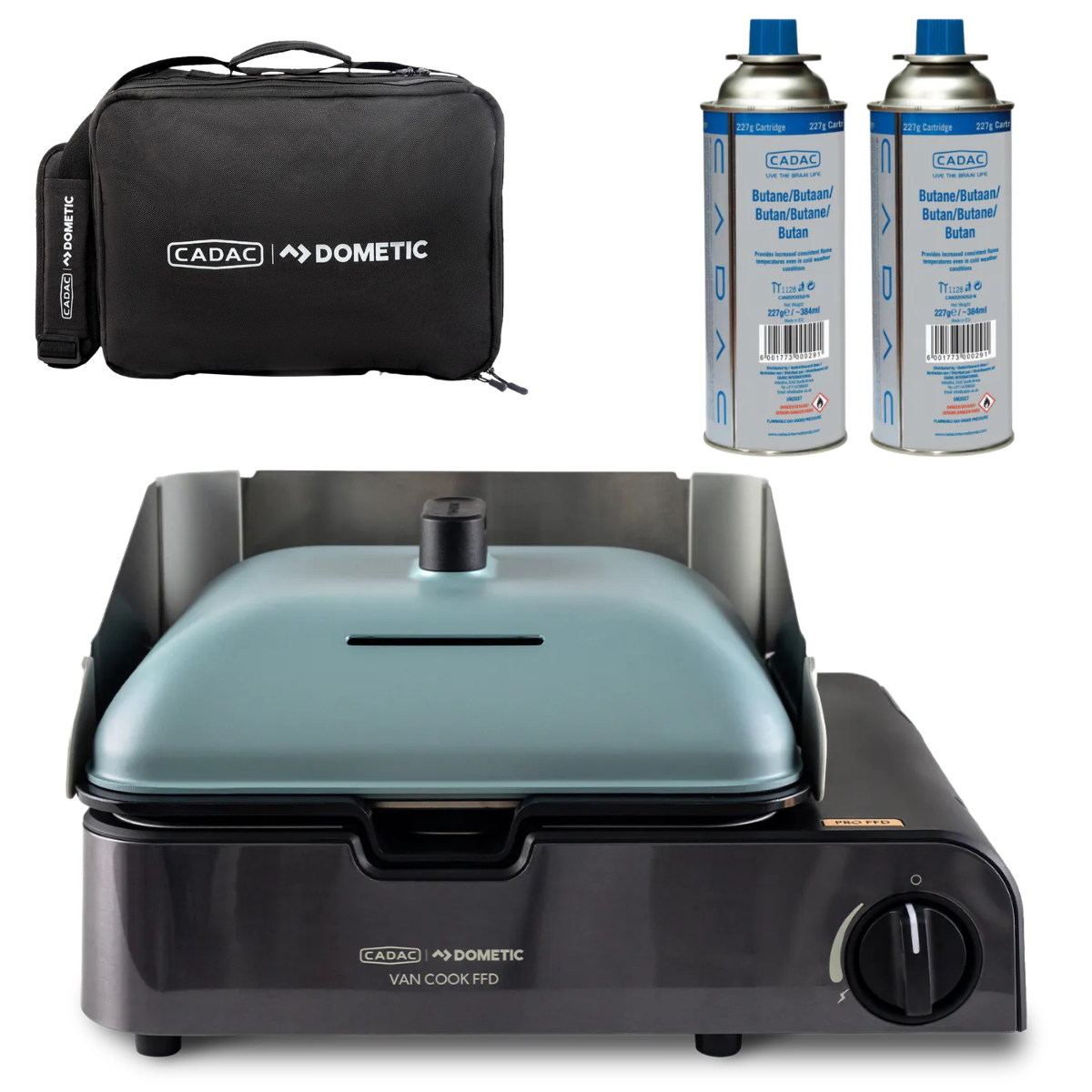 CADAC Van Cook PRO FFD Deluxe incl. ventielpatroon 227g 2-stuks CADAC Van Cook PRO FFD Deluxe inkl. Ventilkartusche 227g 2er-Set - 1025-10-UN CAN227GS2-N