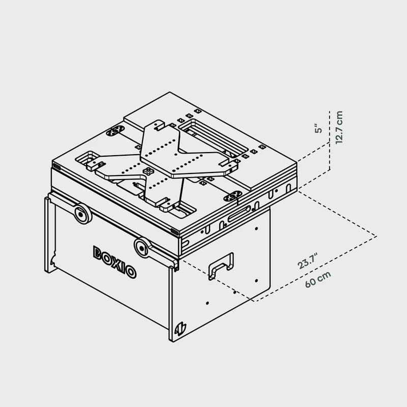 BOXIO - RACK Modulare Campingbox inkl. Bett- Bundle S - BOX-RACK-BUNDLE-S