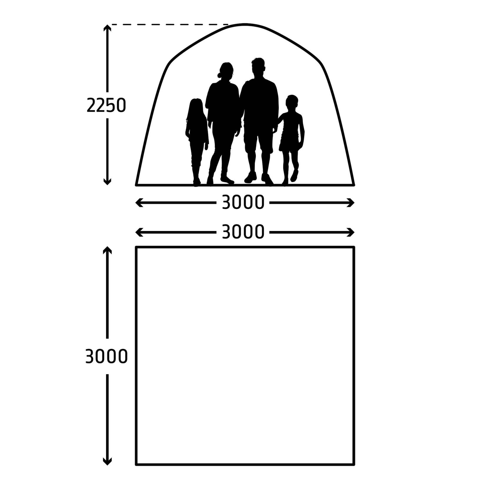 Kampa AIR Shelter 300 aufblasbarer Pavillon