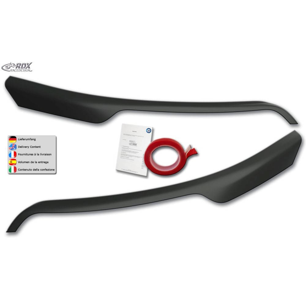 RDX Scheinwerferblenden Boeser Blick fuer FORD Transit mit silberne Halogen-Scheinwerfer ab Bj. 2014 - RDSB220H