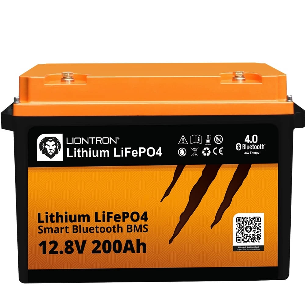 LIONTRON Lithium-Batterie LiFePO4 12-8V 200Ah Arctic Untersitz-Batterie LX Smart BMS mit Bluetooth - LIDUCSM12200LX-A