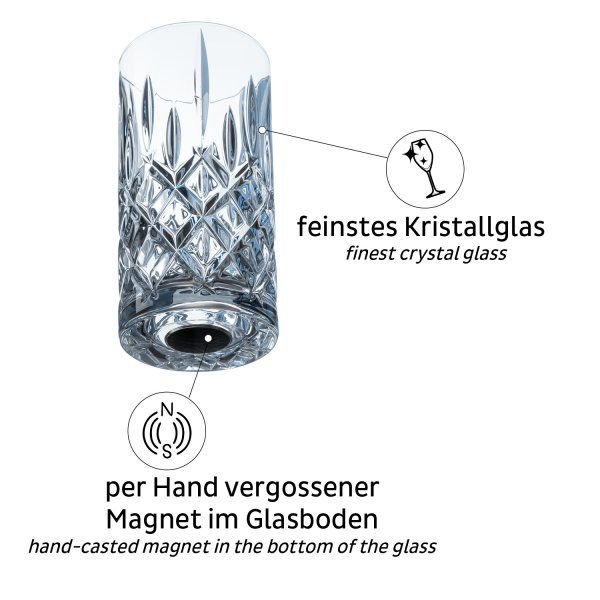 SILWY Magnet Kristallglaeser LONGDRINK NM-LO-300-4