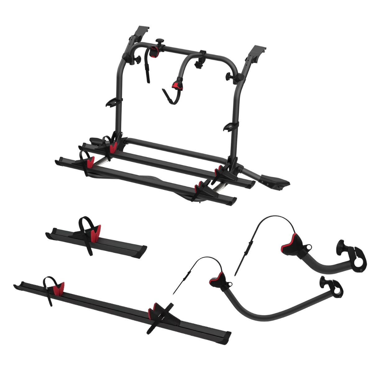 FIAMMA Carry Bike VW T5 Pro Deep Black schwarz Fahrradtraeger fuer 4 Fahrraeder 2025 - 02096-71A 08831A01A 08831C01A 98656M150 98656M147