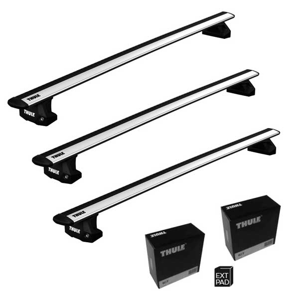 Kompletter Thule Dachtraeger Evo mit WingBar Evo Aluschienenprofilen - Set mit 3 Traversen