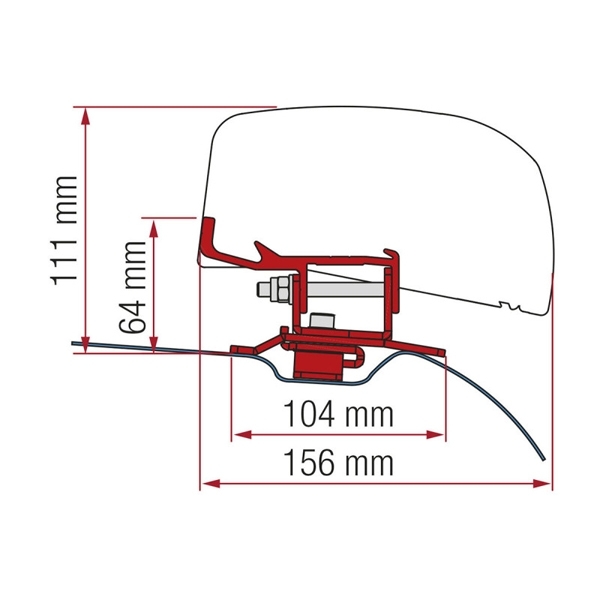 Markise FIAMMA F40 Van 270 cm Deep black ink- Adapter Kit PSA Fiamma Art-Nr. 07503H01R-98655Z110