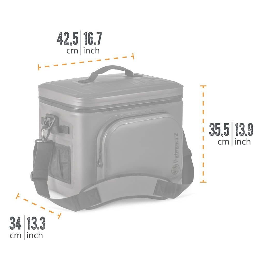 PETROMAX Kuehltasche 8 Liter grau mit Kuehlakku 140 mm - Aktionsset - BAG8-G-SET-140