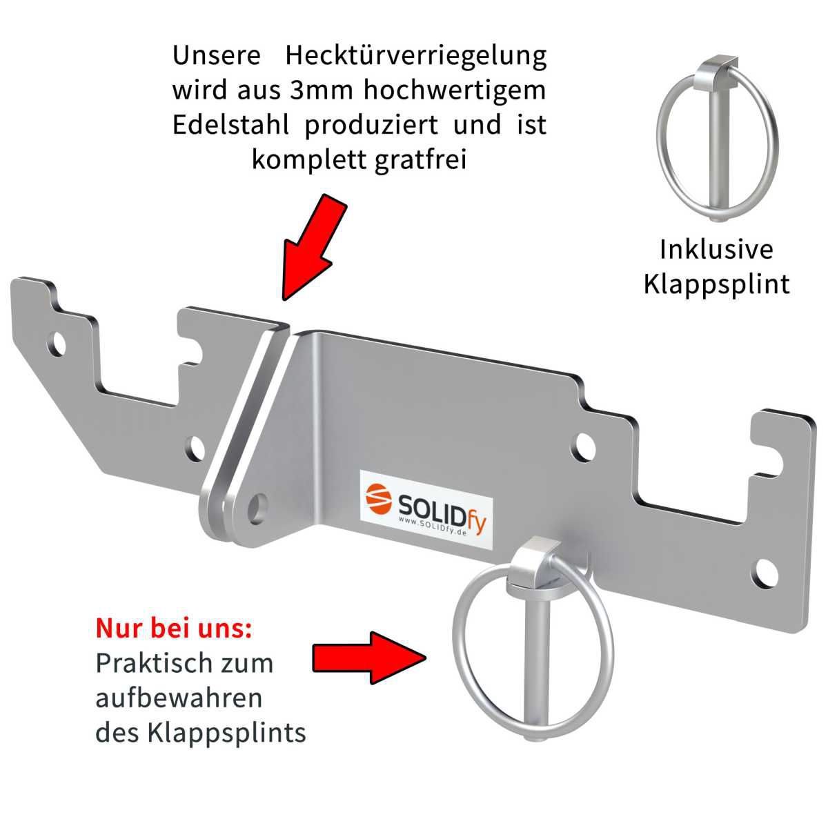 SOLIDFY Prick Stop Hecktuerverriegelung fuer H1-H2 Dach