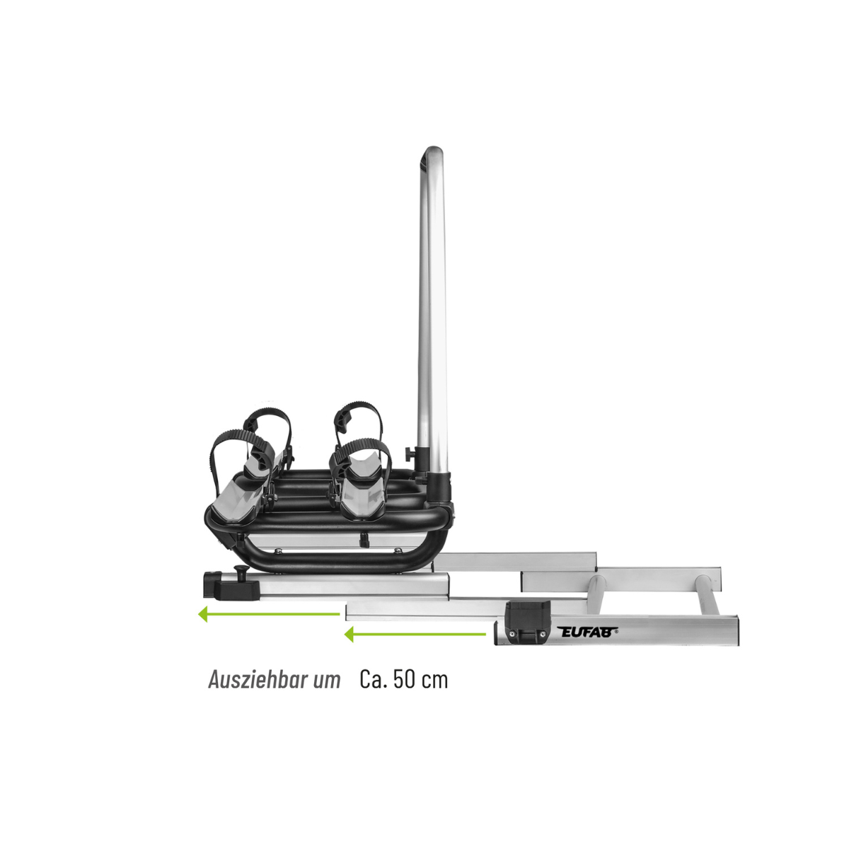 EUFAB BS260 Fahrradtraeger Deichseltraeger silber ausziehbar 11770