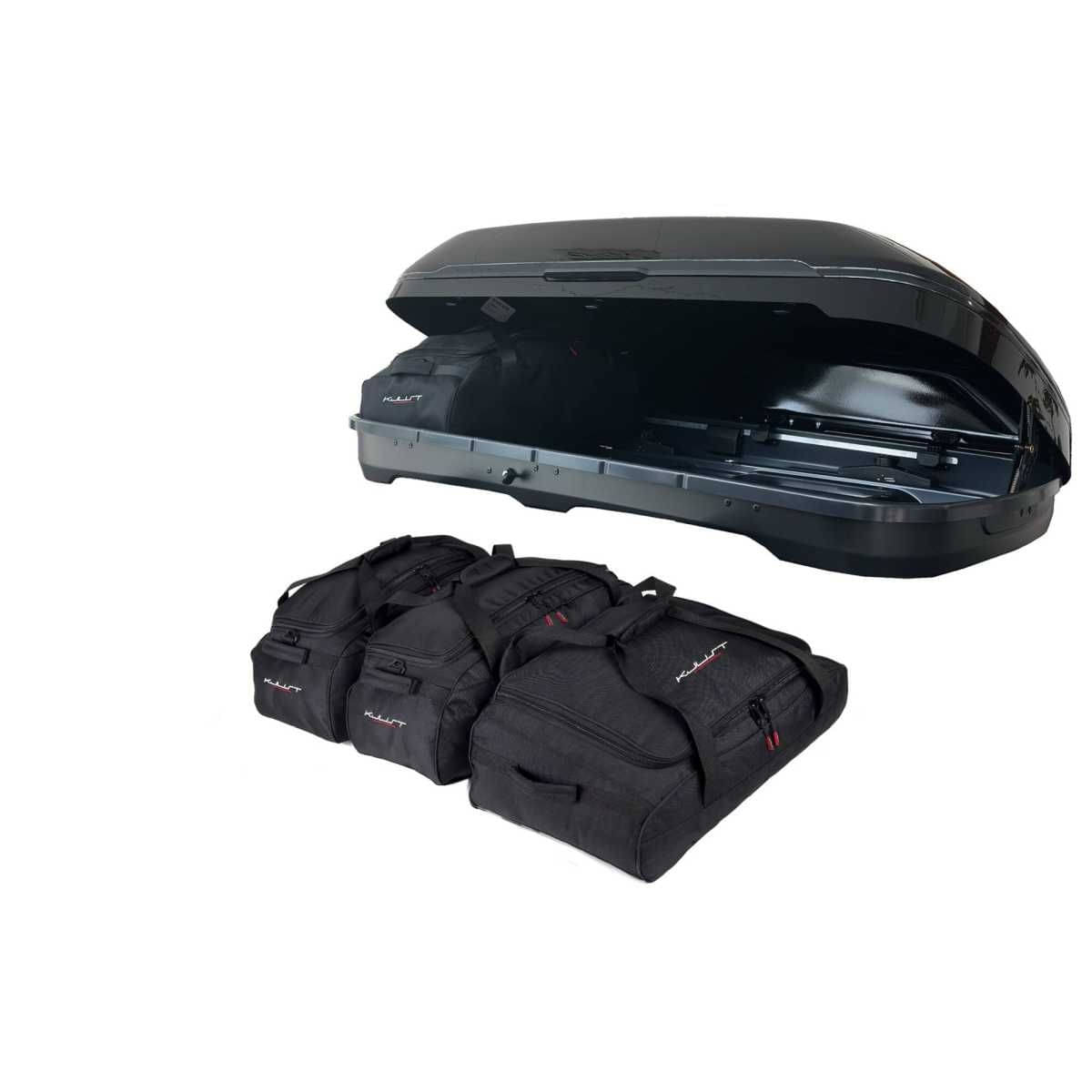 KJUST Dachboxen Taschen Set fuer Dachbox VOLVO TRAVEL 400 4er-Set - 13212