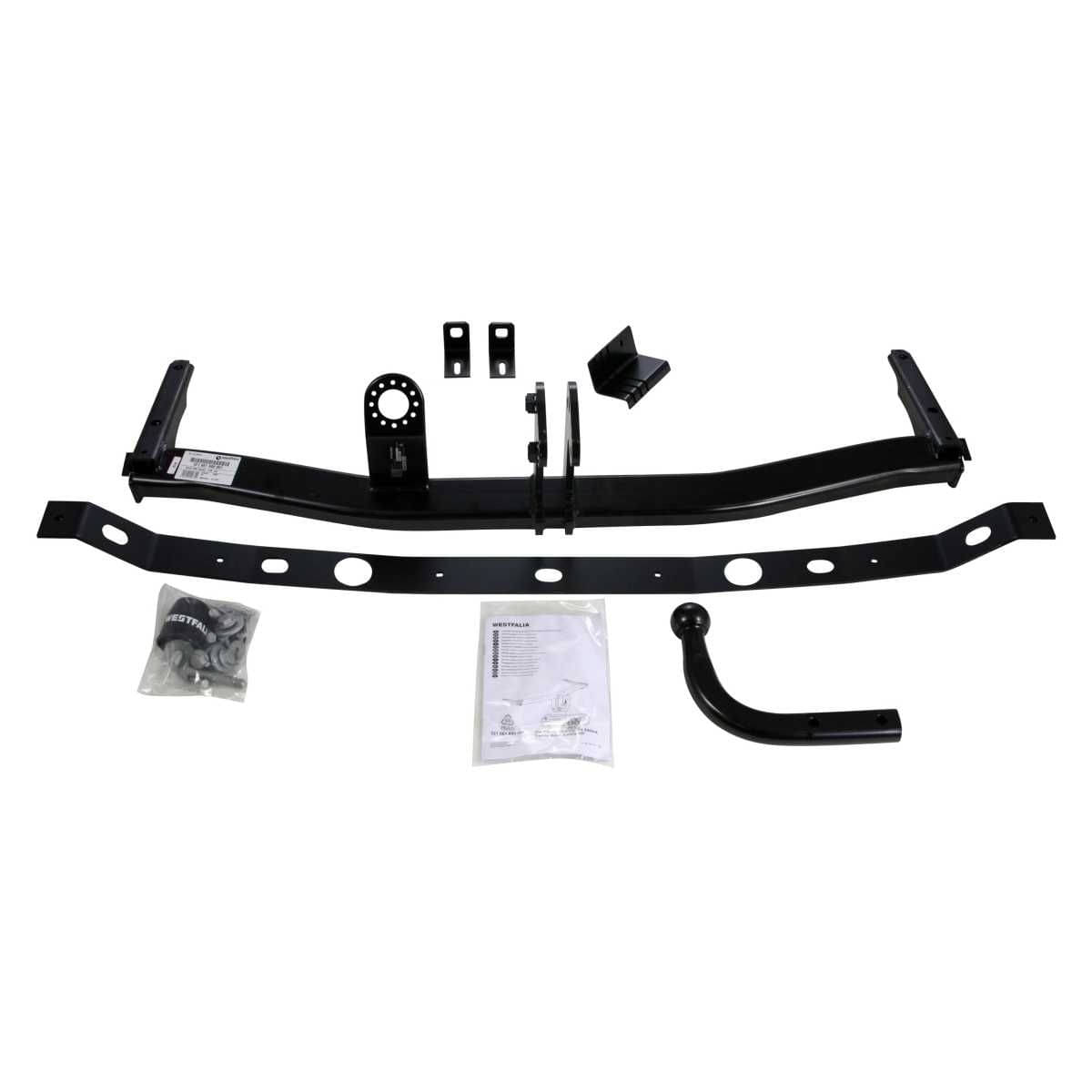 Westfalia Starre Anhaengerkupplung fuer VW Caddy III - IV -inkl Life- Maxi- Alltrack- -BJ 09-2010-09-2020- - im Set mit 13-pol. fahrzeugspezifischem Elektrosatz - 321554900113