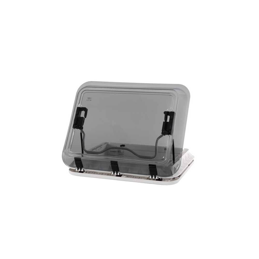 CARBEST Dachhaube 700 x 500 mm mit Zwangsbelueftung Dachstaerke 25-60 mm Grau getoent - 318540