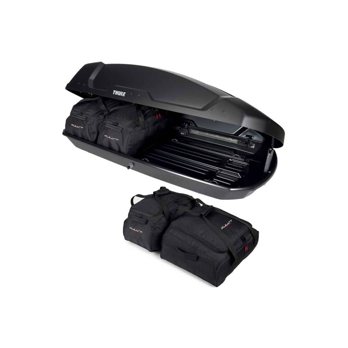 KJUST Dachboxen Taschen Set fuer Dachbox THULE FORCE XT M 4er-Set - 13150