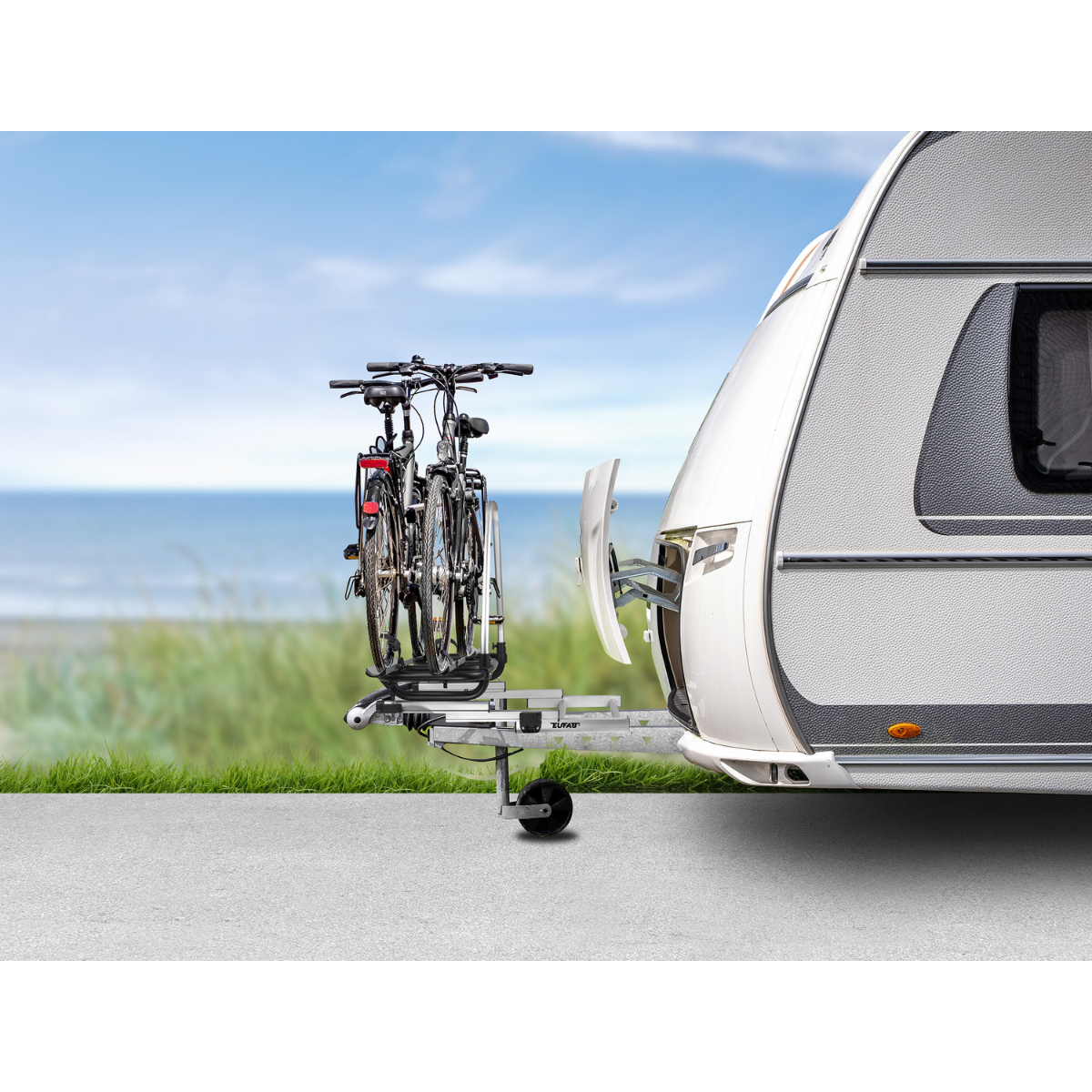 EUFAB ENDURO Deichsel-Fahrradtraeger BS260 Short Silber- ausziehbar- 11770 - 11770