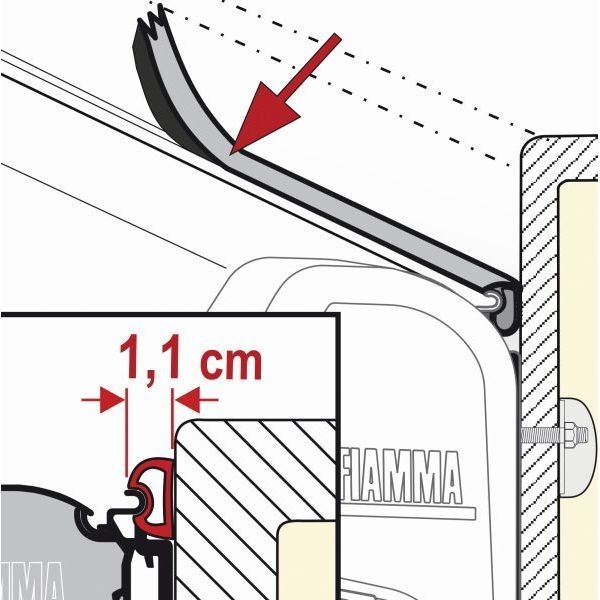 Abdichtgummi 1 Meter FIAMMA Rain Guard S