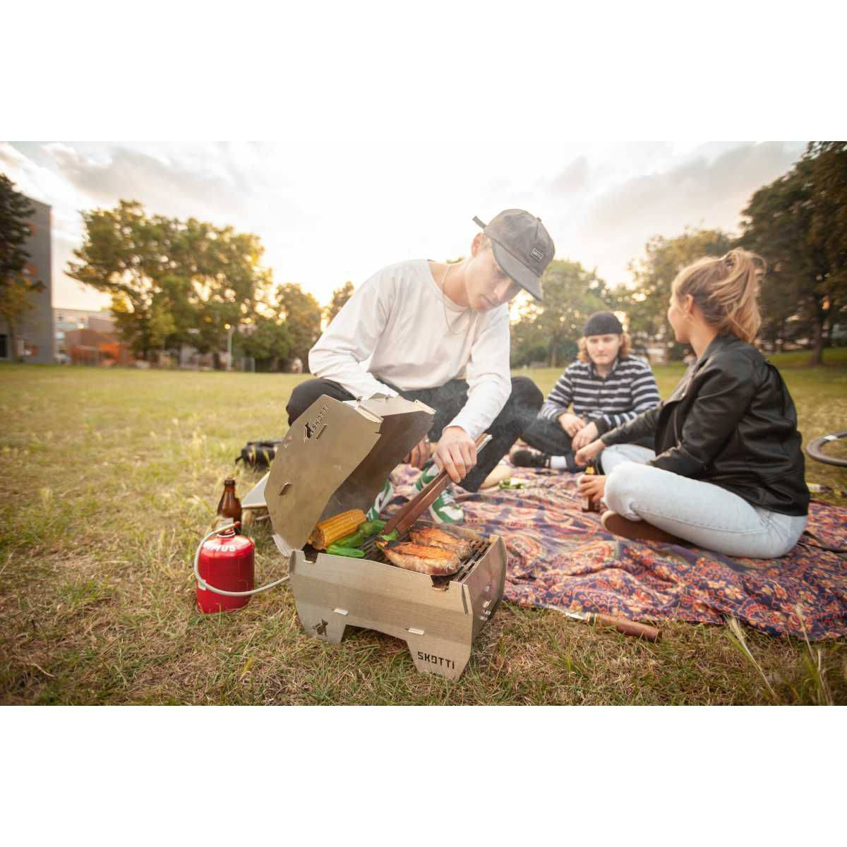 SKOTTI CAP Deckel inkl. Grillzange- Edelstahl - SK046
