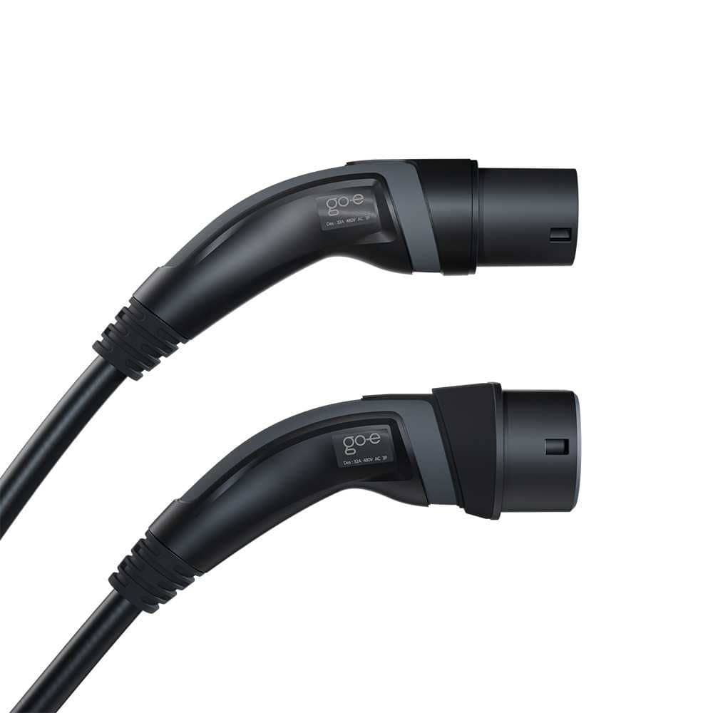 go-e Ladekabel Typ 2 Black Edition bis 22 kW- Laenge 2-5 m - CH-10-07-6