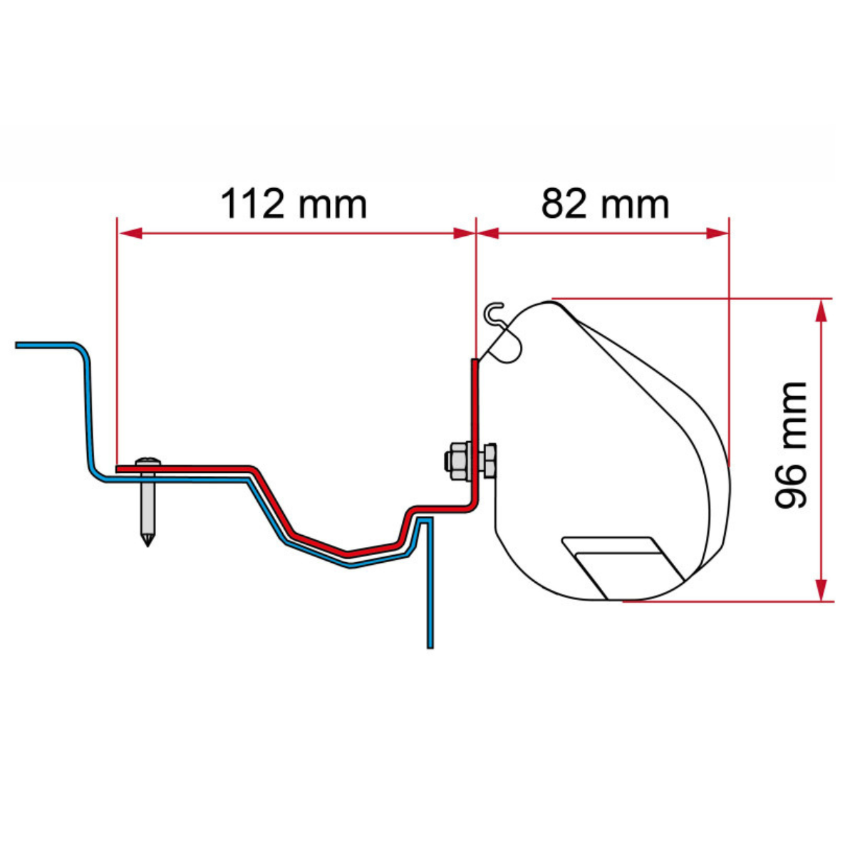 FIAMMA Adapter Kit Ford Custom V710 ab Bj. 2023 H1L2 Groupe Rapido fuer Markise F35 98655Z195 - 98655Z195