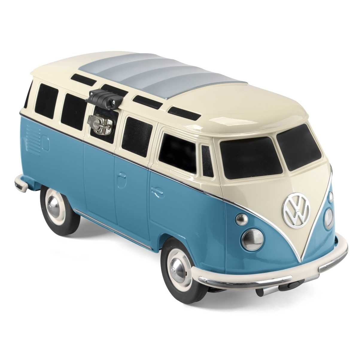 VW Collection VW T1 Bulli Bus Fahrbare Kuehlbox blau 30 Liter - OL0188-BL