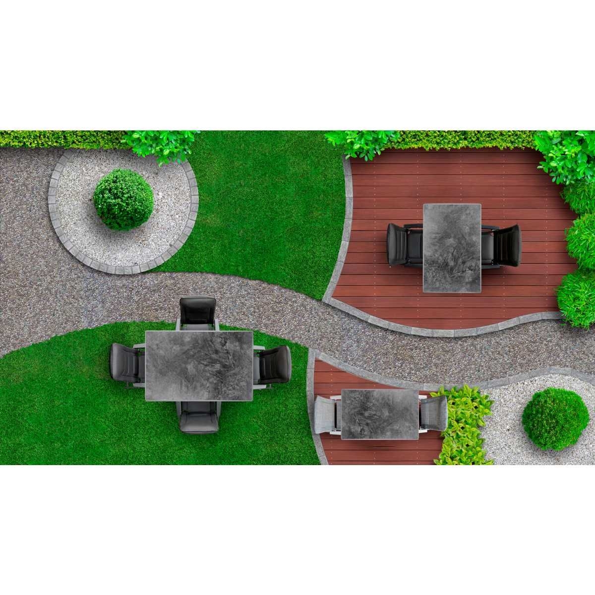 BRUNNER Campingstuhl ARAVEL VITACHIC 3D - L Salt-Pepper 2er-Set - Tisch LINEAR 80x60 cm Black - 0404065N-C42L 0406036N.C69