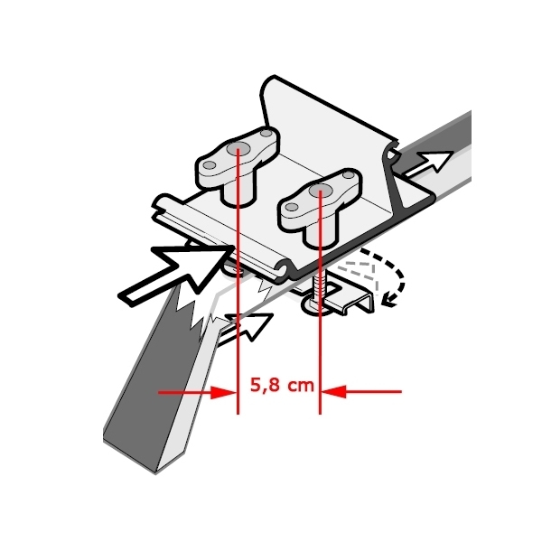 FIAMMA Adapter Kit Auto Dachtraeger fuer Markise F35 F45 F43 Compass 98655-310