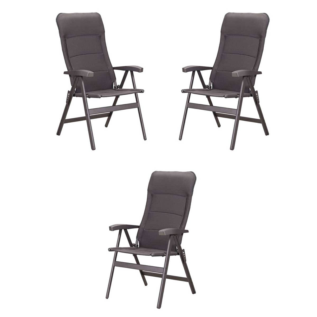 Set WESTFIELD Noblesse Stuhl charcoal grey 3 Stuehle - 101-101 CG