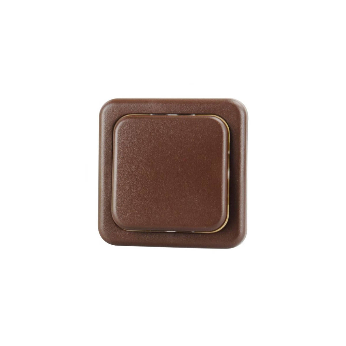 INPROJAL System 10.000 Ausschalter mit Abdeckrahmen 1-fach braun - 10710-1 VP91BR