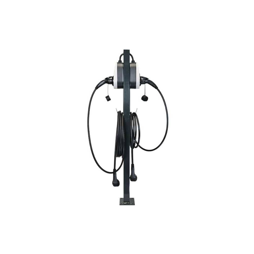 go-e Twin Standfuss MB anthrazit mit Kabelhalterung fuer go-e Charger Gemini - CH-20-20-03