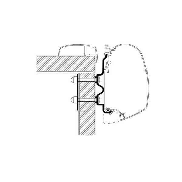 THULE Adapter Hobby Optima Ontour Set für Markise 5200 301905 THULE Adapter Hobby Optima Ontour Set fuer Markise 5200 301905