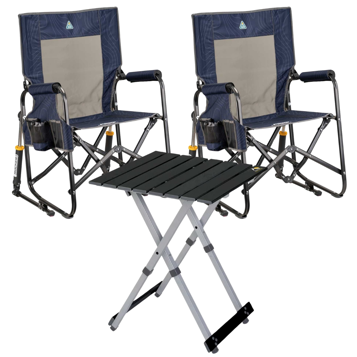 Set GCI Tisch Camp Table 20 & 2 Schaukelstühle Stowaway Rocker Navy Topo Set GCI Tisch Camp Table 20 - 2 Schaukelstuehle Stowaway Rocker Navy Topo - 378273 39126