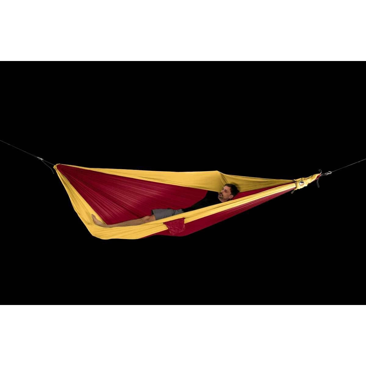 TICKET TO THE MOON King Size Hammock Haengematte Burgundy - Dark Yellow inkl. Lightest Straps - TMK3437 TMLSTRAP