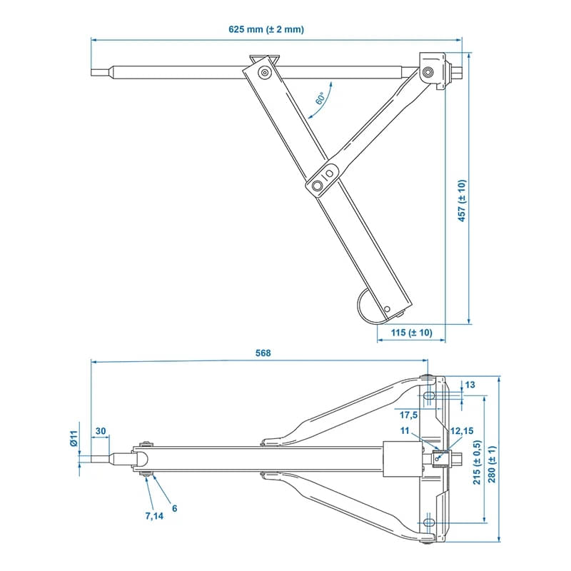 ProPlus Ausdrehstuetze fuer Wohnwagen 500 kg - 361501