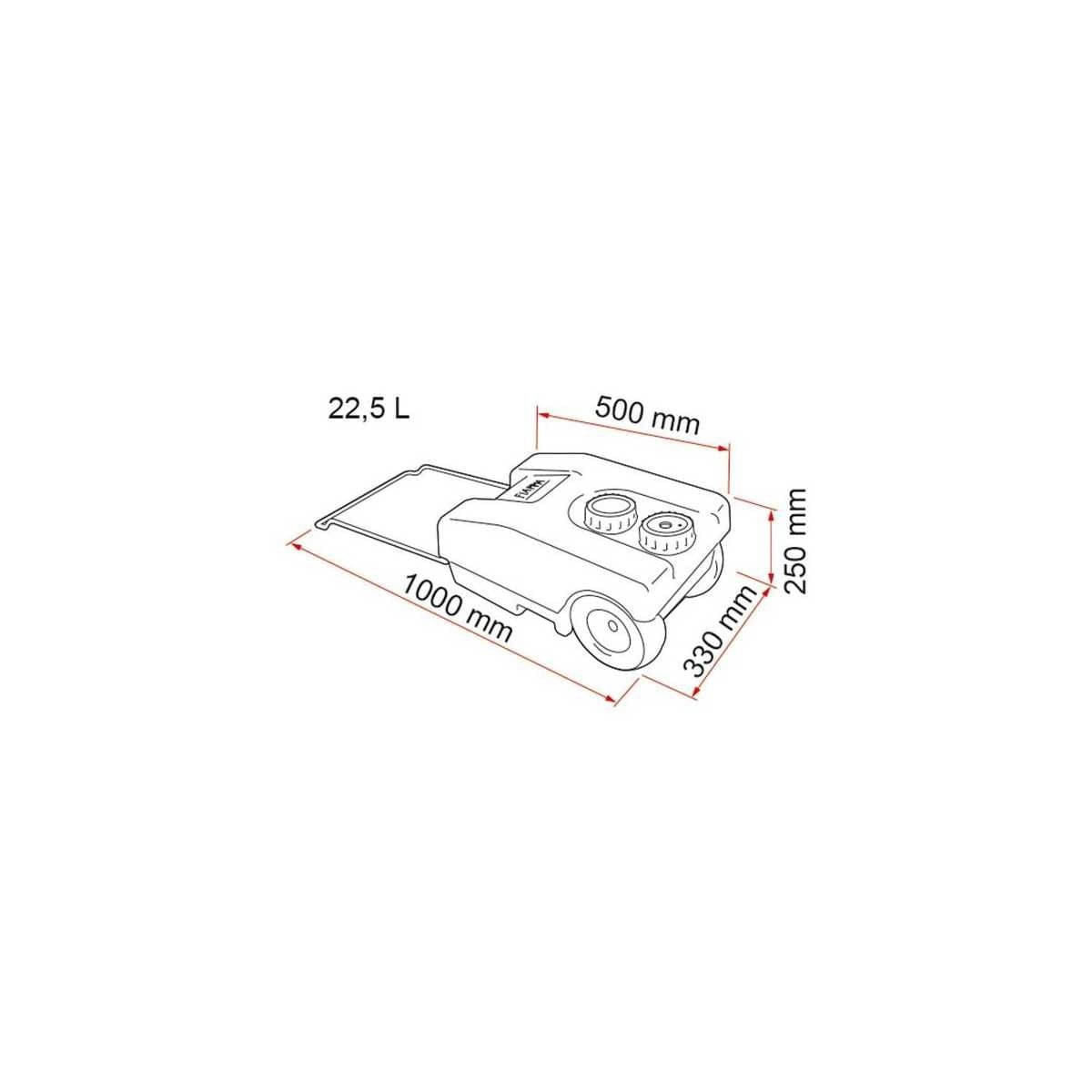 FIAMMA Rolltank 23 F für Frischwasser, Fassungsvermögen 22,5 L FIAMMA Rolltank 23 F fuer Frischwasser- Fassungsvermoegen 22-5 L - 02428A03A