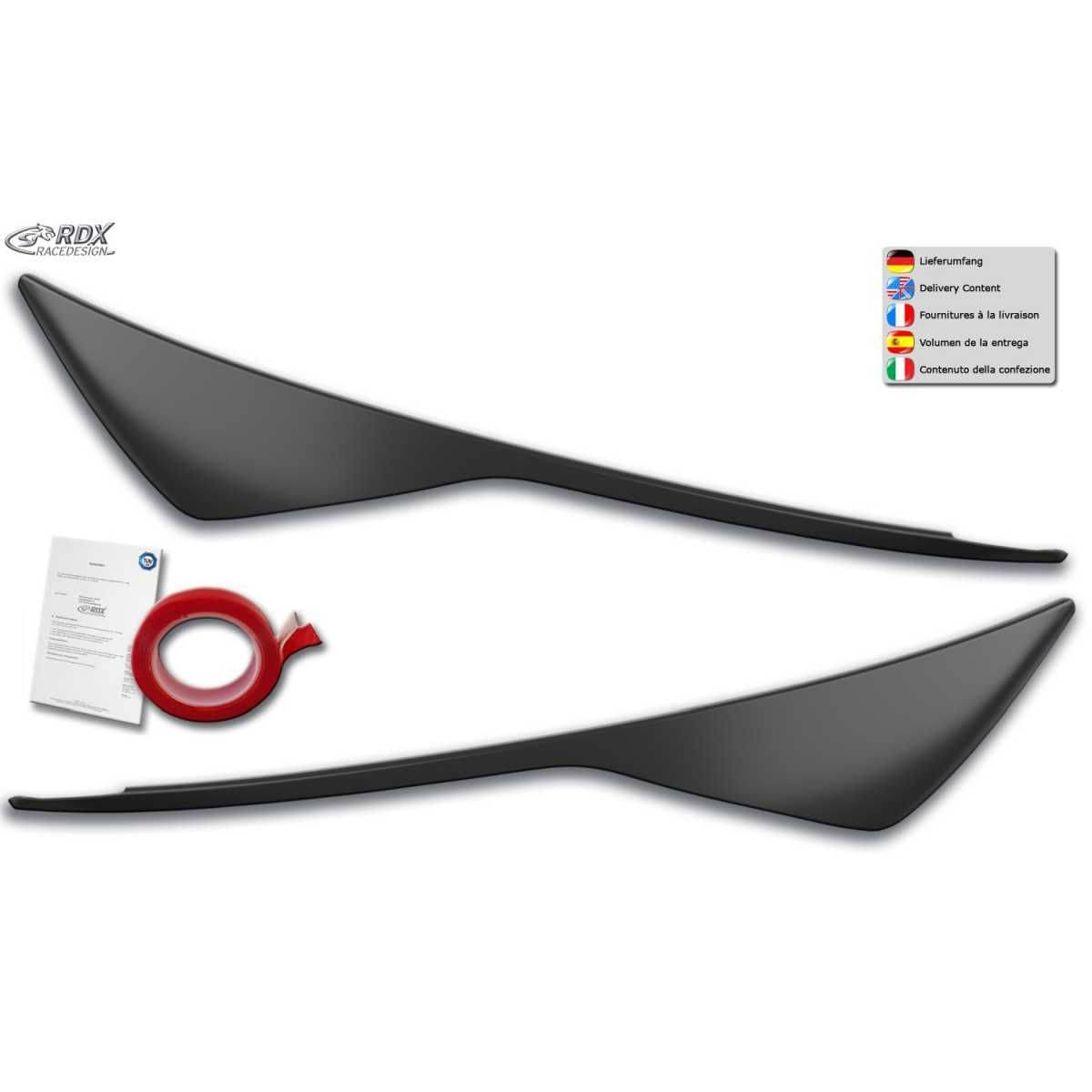 RDX Racedesign Scheinwerferblenden Boeser Blick fuer FORD Focus 3 Facelift Bj. 2015-2018 - RDSB204